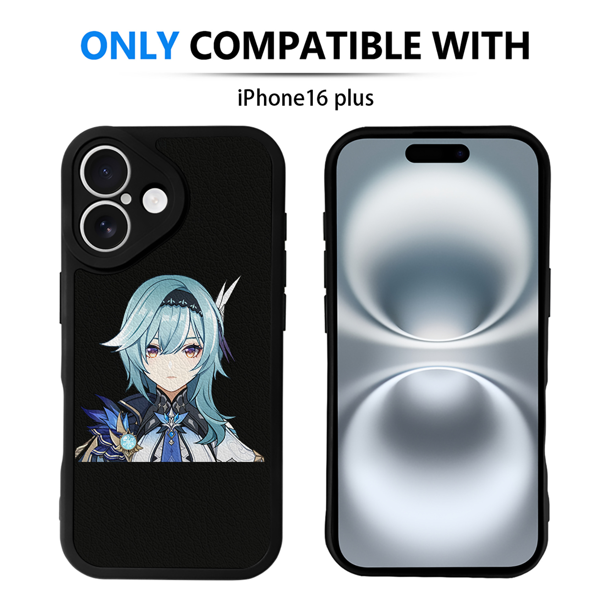げんし神 优菈 ゆうら genshin Yūra 【iPhone 16シリーズ対応】シリコンスマホケース（レザー調） 材質：シリコン